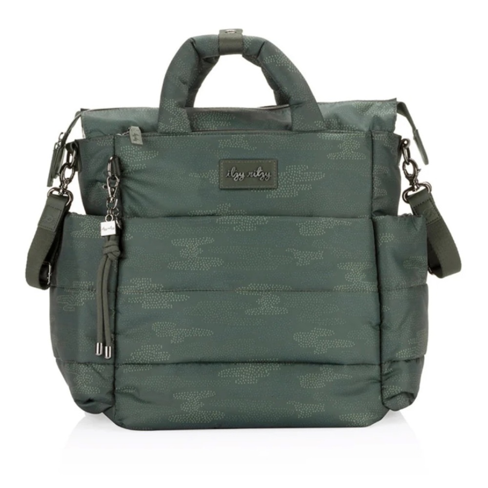 Itzy Ritzy Dream Convertible Diaper Bag in Green Camo